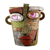 Ioensy - Maceta De Cara Abstracta, Florero De Resina, Estante, Maceta Moderna Con Cabeza De Estatuilla