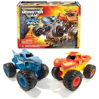 Monster Truck Monster Jam Smash & Bash, Paquete De 2 Unidades, 1:64