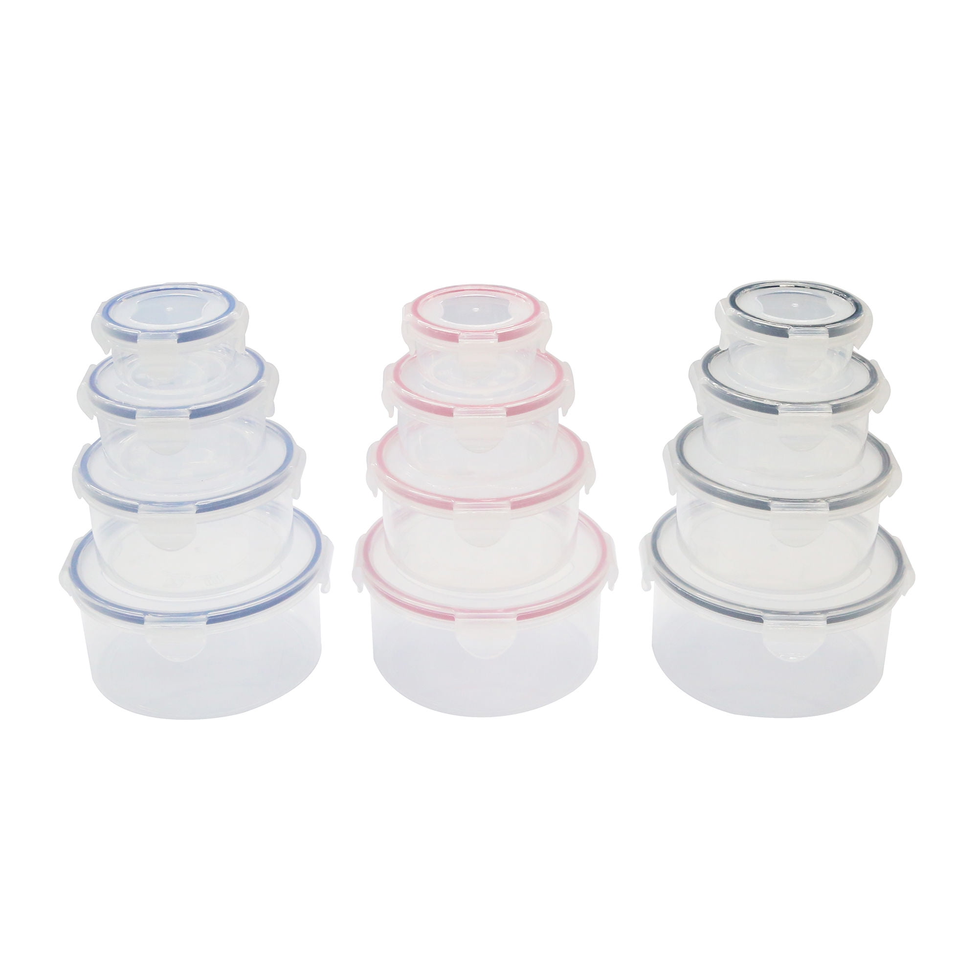 Haus - Hermeticos 4 Piezas Caja De Pp Con Anillo De Silicona