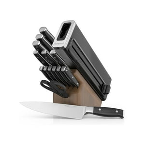 Juego De Cuchillos Ninja Foodi Neverdull De 15 Piezas Con Bloque Y Afilador