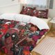 thumbnail image 1 of Deadpool Family Bed 3 Piece Set Personalized Bedding Decor for Kids And Teens Anime Student Dormitory Cover, 1 of 5