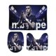 thumbnail image 1 of Kylian Mbappé Juego de 3 alfombras de baño de coral fleece: tapete de baño + alfombra de inodoro en forma de U + funda de tapa de inodoro en forma de O, 1 of 6