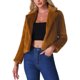 thumbnail image 1 of INSPIRE CHIC Chaqueta de Piel Recortada para Mujer Solapa Cardigan Esponjoso Bolero 2026 Invierno Abrigo Corto de Piel Sintética Conjuntos M Marrón, 1 of 6