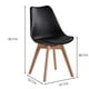 thumbnail image 2 of Silla Tulip Negra para Interior, 2 of 2