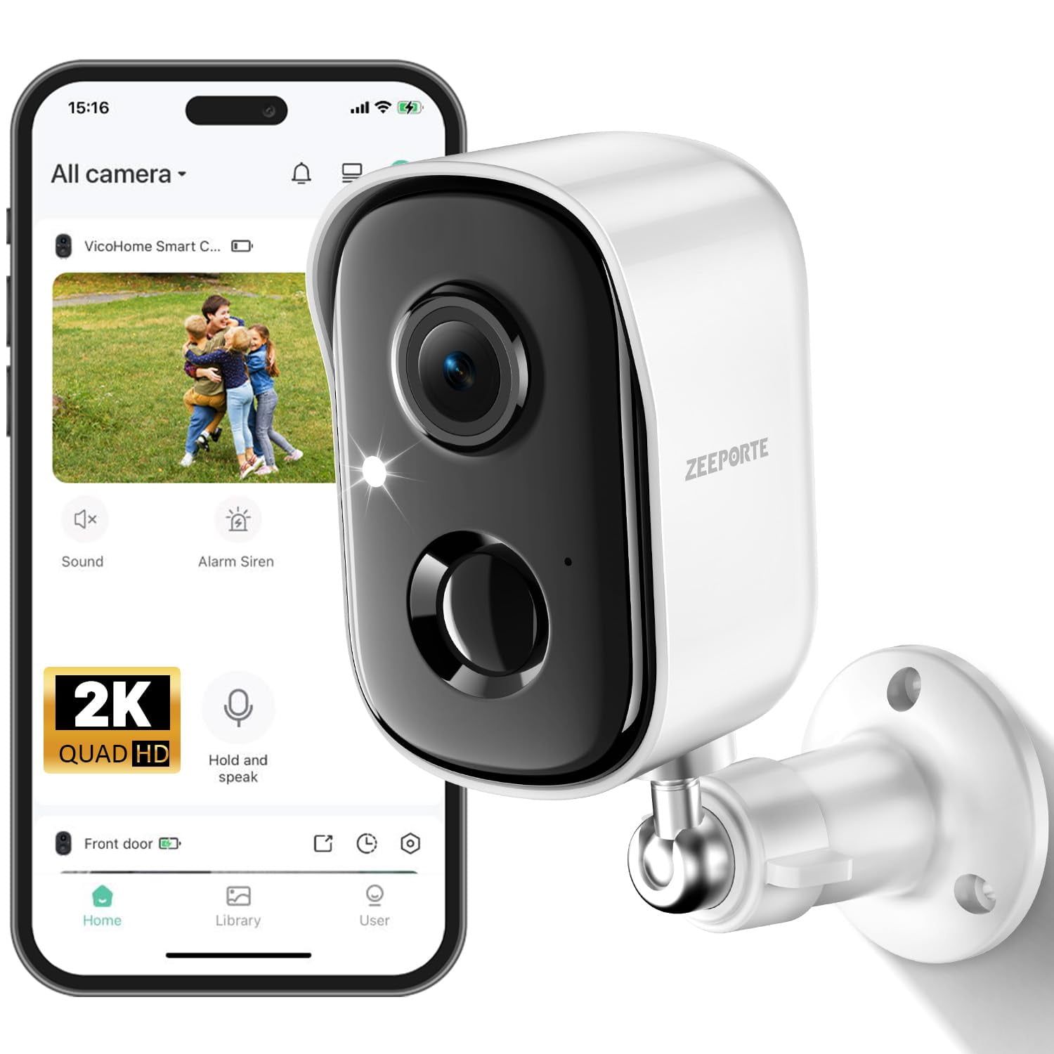 Cámaras De Seguridad Zeeporte Security 2k Wireless Outdoor