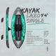 thumbnail image 3 of Kayak Inflable / Kayak Laxo 1 Persona / Kayak Aqua Marina, 3 of 9