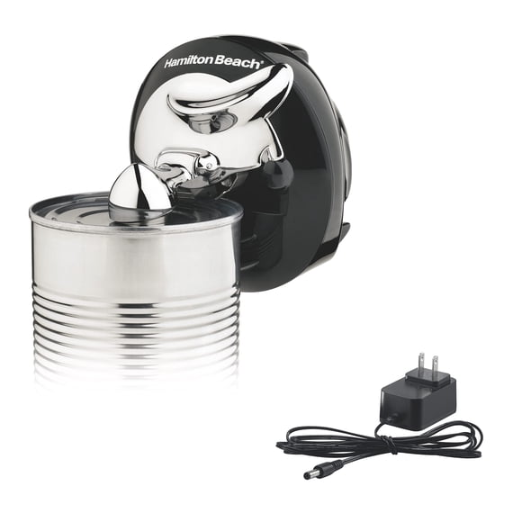 Abridor de latas eléctrico Hamilton Beach Walk 'n Cut Black