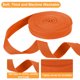 thumbnail image 3 of Uxcell Cinta de Algodón de 1 Pulgada 11 Yardas de Poliéster Algodón Tejido Correa de Cinta de Sarga para Manualidades Asas de Bolsas de Tela Cinturón para Hacer Suministros al Aire Libre, Naranja, 3 of 6