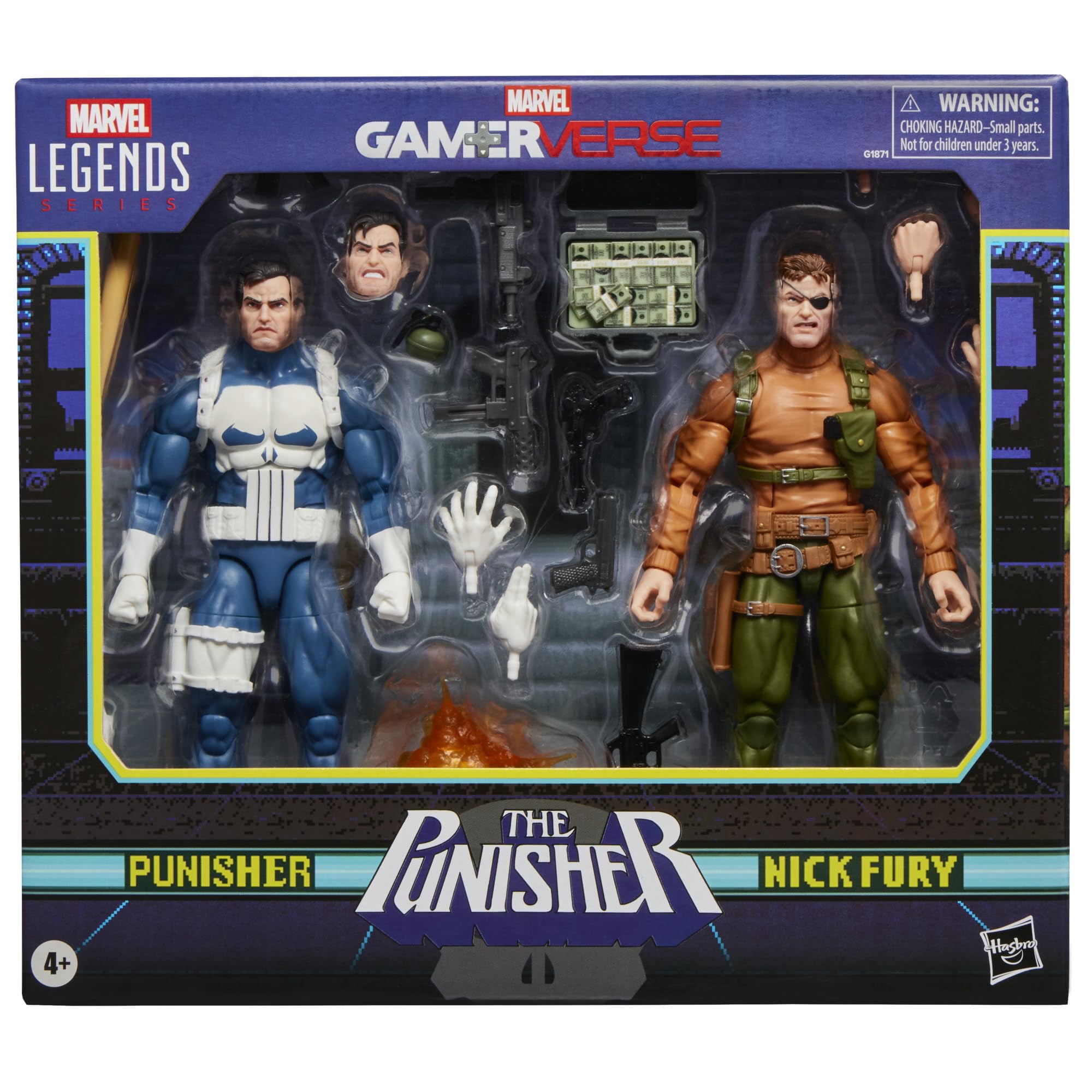 Figuras De Acción Marvel Gamerverse Punisher Y Nick Fury 15 Cm