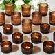 thumbnail image 1 of Portavelas Fyrstliyn 20 uds Ámbar con Estrías para Vela de Té, 1 of 9