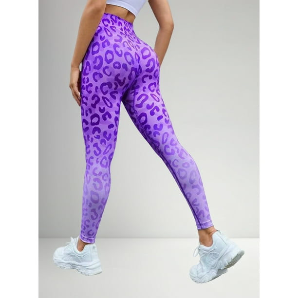 Leggins Deportivos Mujer Levanta Cola Estampado Leopardo