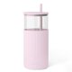 thumbnail image 1 of Botella SANDJEST de vidrio 473 ml con funda de silicona y pajilla, 1 of 7