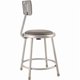 thumbnail image 2 of Taburete de Oficina National Public Seating Vinil Acero Gris 18 pulgadas, 2 of 8