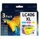 thumbnail image 1 of Cartuchos de tinta Lamburee LC406XL de alto rendimiento, paquete de 3, CMY, 1 of 7
