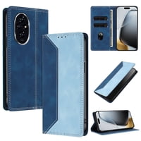 Funda Foxdock Para Honor 200 De Cuero Premium Bicolor Con Ranuras Rfid, Carcasa Tipo Billetera Antigolpes Y Soporte Plegable