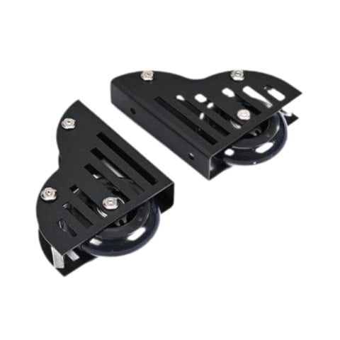 Magideal - 2 Piezas De Biblioteca Deslizante De Tubo Redondo Hardware De Estanterías De Estanterías De Hierro Kit De Hardware De Escalera De Escalera De Servicio