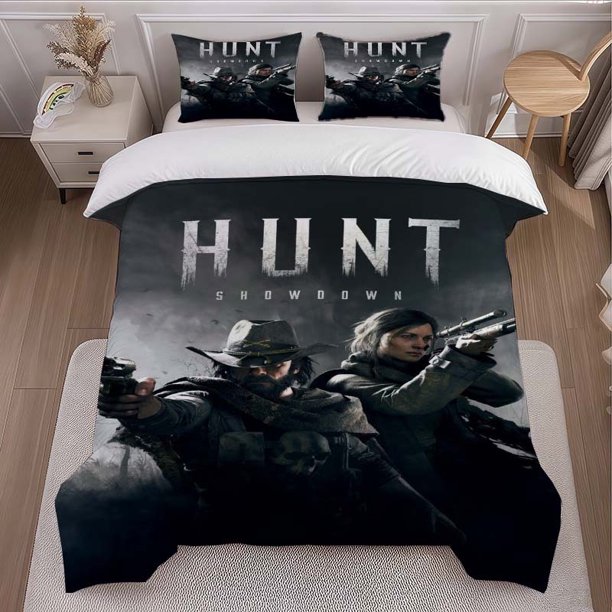 Hunt Poster Printed Duvet Cover Set Themed Bedding Three-Piece Set