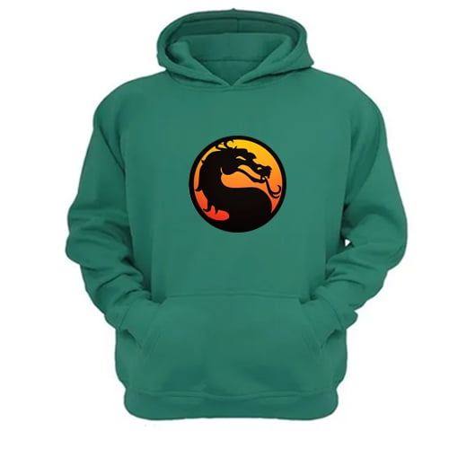 Genérico - Poleron Canguro Mortal Kombat Verde Aguamarina Talla M Unisex