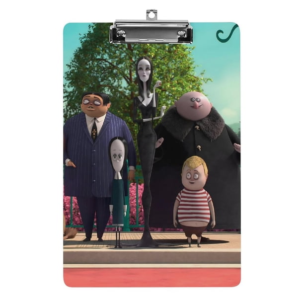 La Familia Addams 3 Portapapeles de acrílico A4, tamaño carta estándar, carpeta con clip 31.8x 21.5CM para estudiantes, profesores y oficina