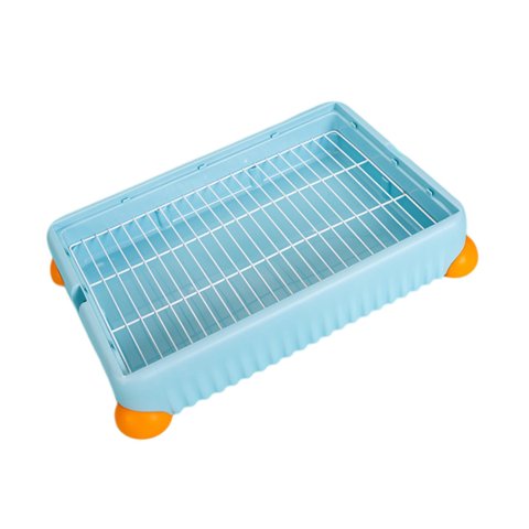 Ioensy - Bandeja De Arena Para Conejos, Extraíble, Para Chinchillas, Animales Pequeños, Conejo Azul L