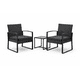 thumbnail image 1 of Set Terraza con Sillas de Rattan y Mesa Negra Vidrio Templado, 1 of 9