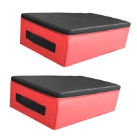 Magideal - 2 Piezas Almohadilla De Barra Alfombrilla Protectora Tapete Silencioso Para Caída De Pesas Cojín Amortiguador Diseño De Protección Y Reducción De Ruid Rojo Negro