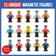thumbnail image 2 of Set de figuras magnéticas de la comunidad Playmags, 15 piezas para niños, 2 of 7