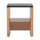 thumbnail image 5 of Mesa lateral Zuo Natt negra de MDF con cajón y repisa, 5 of 9