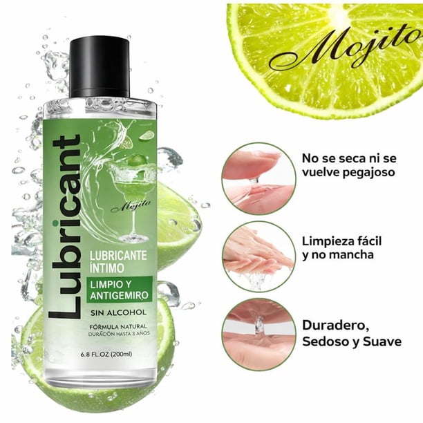Gel Intimo Lubricante Sabor Mojito Anal Vaginal y Oral 200 Ml | Lider