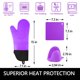 thumbnail image 4 of Juego de 6 piezas de guantes de horno y agarraderas de silicona color púrpura MTZRFLL, 4 of 6