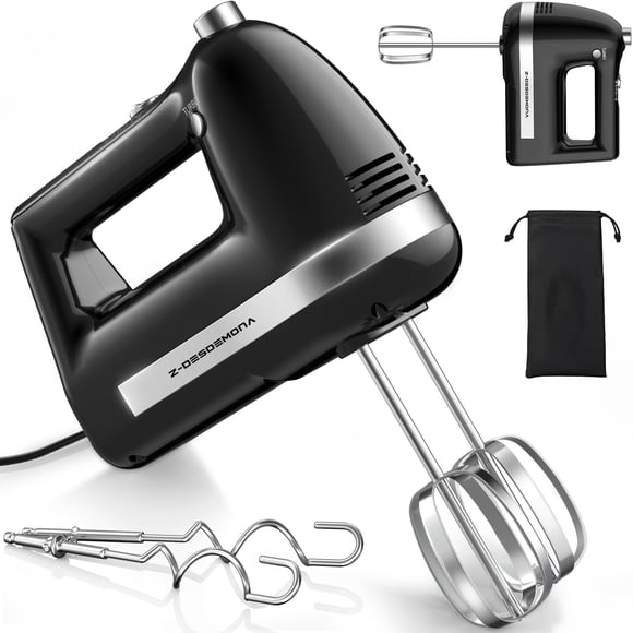 Batidora de mano Z-DESDEMONA 300 W, 5 velocidades, turbo, negra