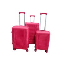 Tododescuento - Set 3 Maletas Rojo Abs Ruedas 360° Medidas Estándar Premium
