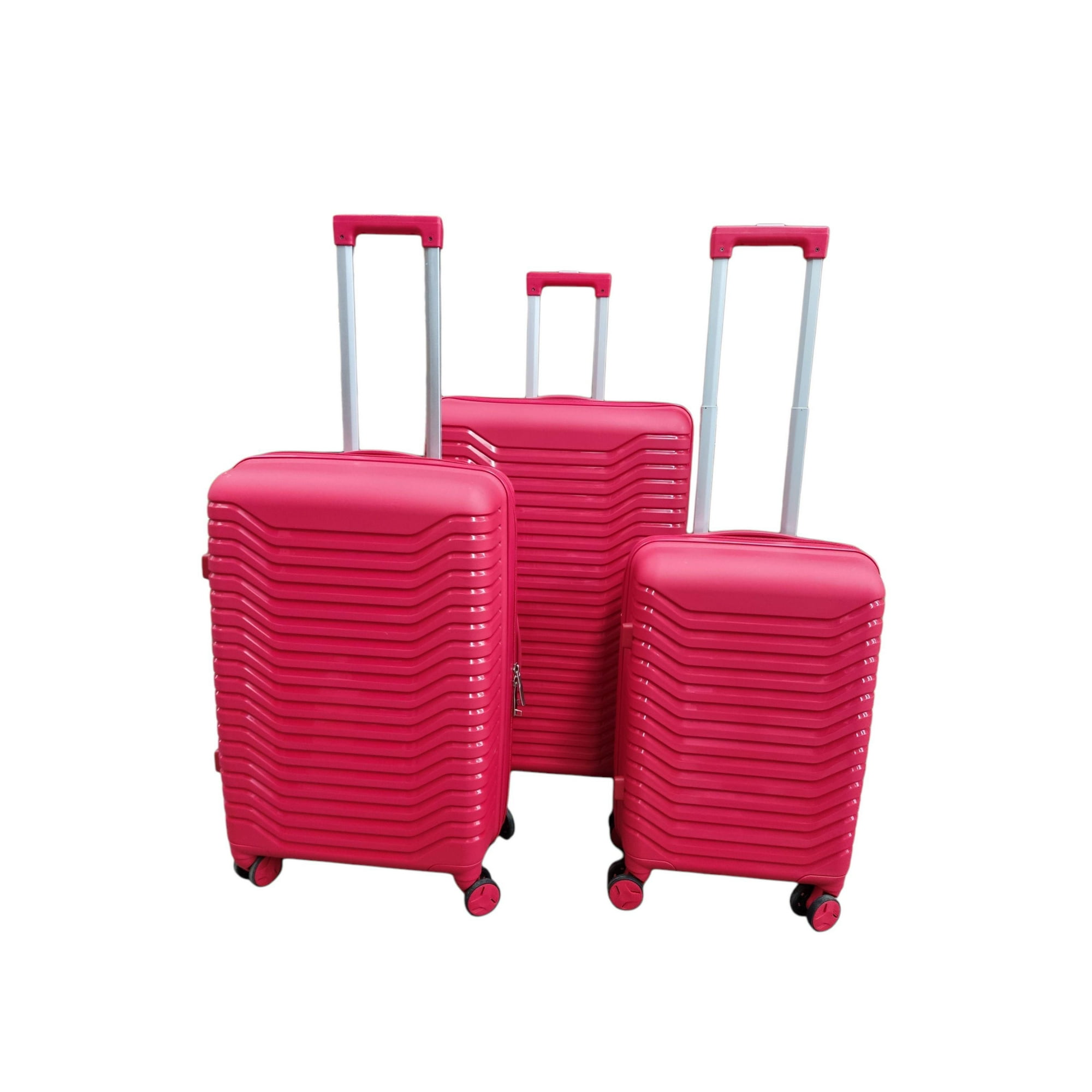 Tododescuento - Set 3 Maletas Rojo Abs Ruedas 360° Medidas Estándar Premium