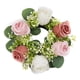 thumbnail image 4 of Centros De Mesa De Anillo De Vela Floral Artificial Para Cena Día De Acción De Gracias Rosa Oscuro Y Claro, 4 of 5