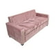 thumbnail image 3 of Sofa Cama Milano Tres Posiciones Felpa Palo Rosa, 3 of 3