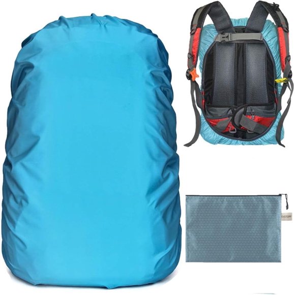 Cubierta impermeable para mochila Evotopf 40-50L color azul celeste