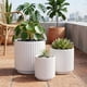 thumbnail image 3 of Set 3 Maceteros Macetas De Ceramica Para Plantas Decoracion blanco Acanalado, 3 of 10