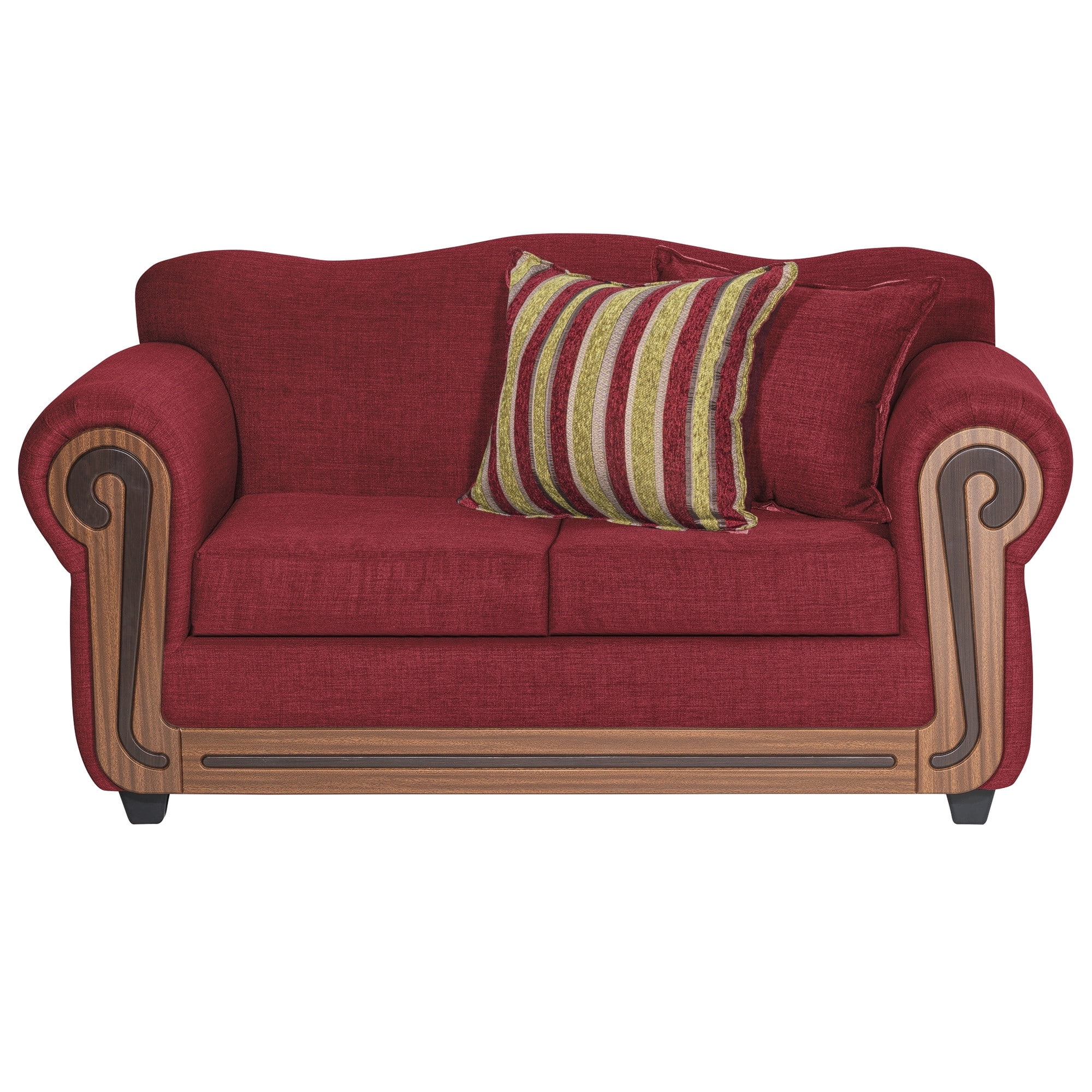 Colbox - Sofá Silverado 2 Cuerpos Tela Burdeo