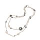 thumbnail image 5 of Collar De Cuentas De Doble Capa Para Mujeres Y Niñas, Collar Llamativo, Collar Largo Gris, 5 of 5