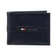 thumbnail image 1 of Cartera Tommy Hilfiger de piel para hombre, fina y elegante, plegable, azul marino, 1 of 3