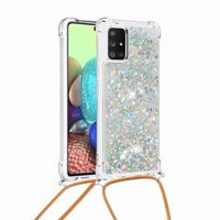 Funda Foxdock Para Samsung Galaxy A71 5G Con Cuerda Ajustable, Brillo Líquido, Protección Antigolpes Y Lente – Ideal Para Regalo