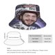 thumbnail image 2 of Posty Austin Post Malone Sombrero bucket para adultos, gorra de protección solar, sombrero de pescador plegable para viajes al aire libre, pesca y actividades de verano, 2 of 6