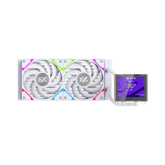 Refrigeración Líquida XYZ HYDROVIEW 240 White, Pantalla LCD 3.5", A-RGB, Intel/AMD