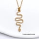 thumbnail image 4 of Colgante Serpiente Good Vibes, Plata 925, Oro 18k, Circones Dorado, 4 of 7