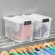 thumbnail image 4 of Contenedor de almacenamiento Sterilite de 30 litros, apilable, 6 unidades, plástico transparente, 4 of 9