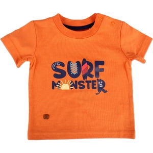 Polera Bebe Niño Manga Corta Naranjo Pillin