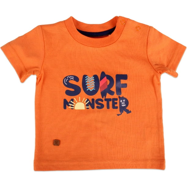 Polera bebe niño manga corta Naranjo Pillin