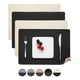 thumbnail image 1 of Set 4 Individuales Ecocuero Impermeables Antimanchas Reversibles Jaspeado Negro, 1 of 9