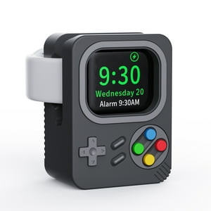 Genérico - Soporte De Carga De Silicona Para Apple Watch 8/7/6/5/4/3/Se 45Mm Soporte De Carga Con Base De Soporte De Diseño De Consola De Juegos-Gris