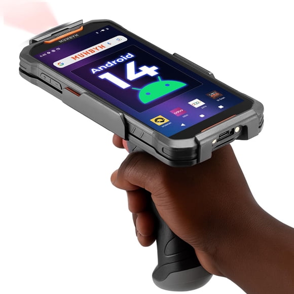 Escáner de códigos de barras MUNBYN AceScan AS01P Android 14 con pantalla de 6''
